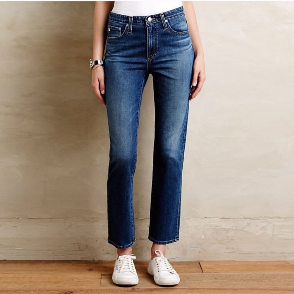 Alexa Chung for AG “Sabine” High Rise Straight Leg